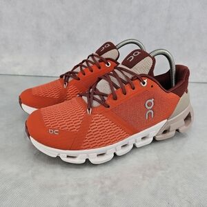 On Cloudflyer Flare Quartz Red Orange Running Shoes Sneakers women's Size 9.5
